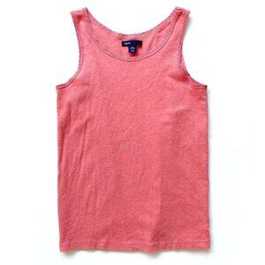 Gap Kids Soft Cotton Tank Top Coral Pink Crochet Trim XXL